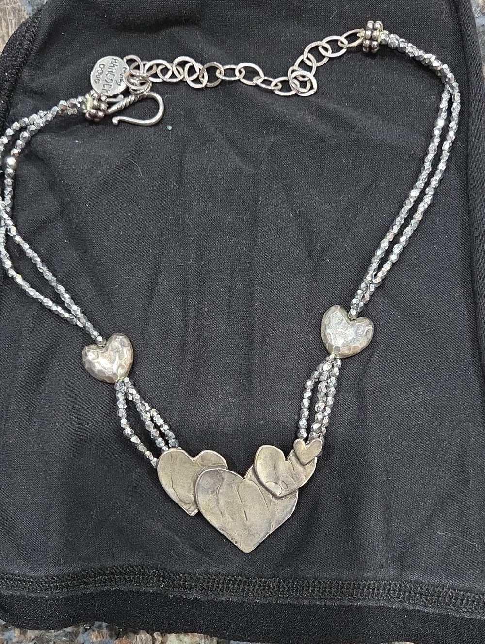 Mummy's Bundle Mary Doug Handcock SS Heart Multi-Strand Necklace - Women Jewelry